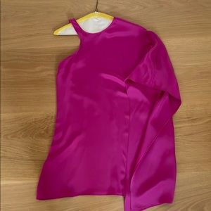 Jay Godfrey one-shoulder silk dress